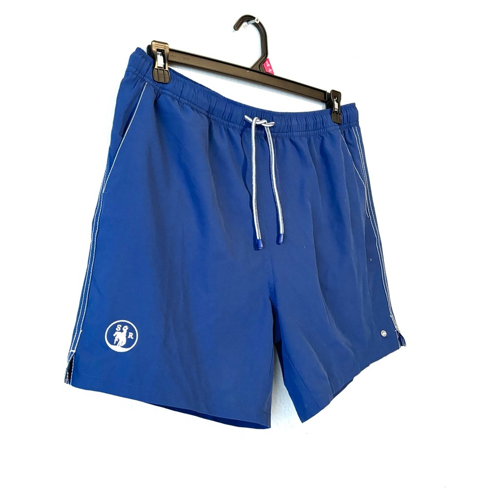 Peter Millar Crown Solid Atlantic Blue Lined Swim… - image 2